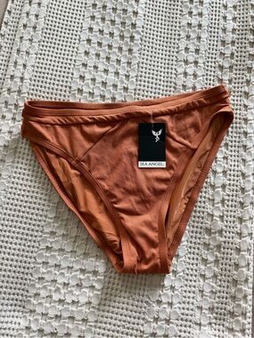 NEW Sea Angel Rust Orange Ribbed Bikini Bottom Size M